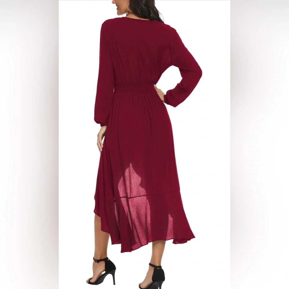 Burgundy Women’s Dress XL NWT Elegant Long Sleeve